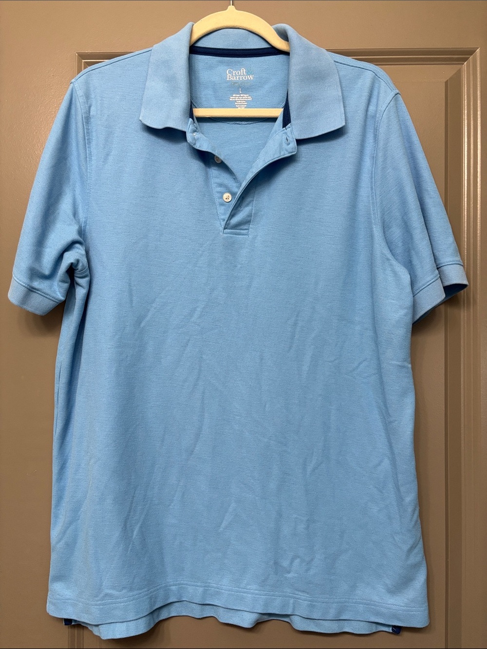 croft & barrow Men's Sky Blue Short-Sleeve Polo